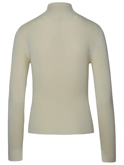 Shop Apc A.p.c. Ivory Cashmere Blend Sweater In White