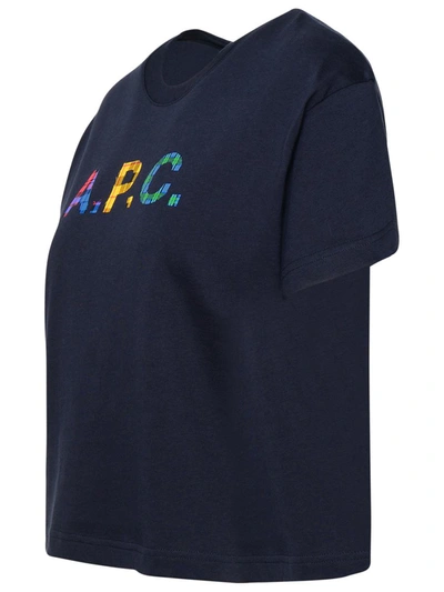 Shop Apc A.p.c. T-shirt Val In Navy