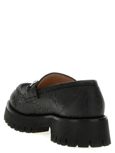Shop Gucci 'gg' Loafers In Black