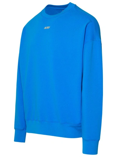 Shop Autry Cobalt Cotton Sweatshirt In Light Blue