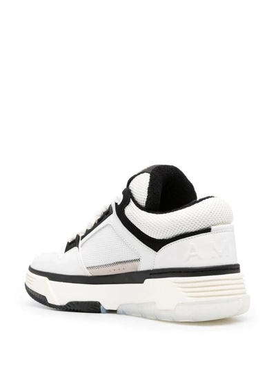 Shop Amiri Leather Sneakers In White