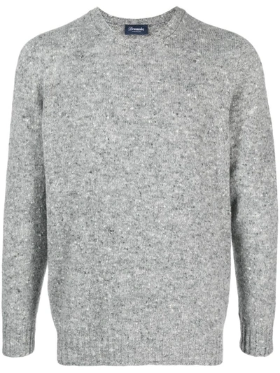 Shop Drumohr Sweater With Logo In Grey