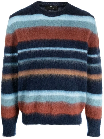 Shop Etro Sweater With Logo In Multicolour