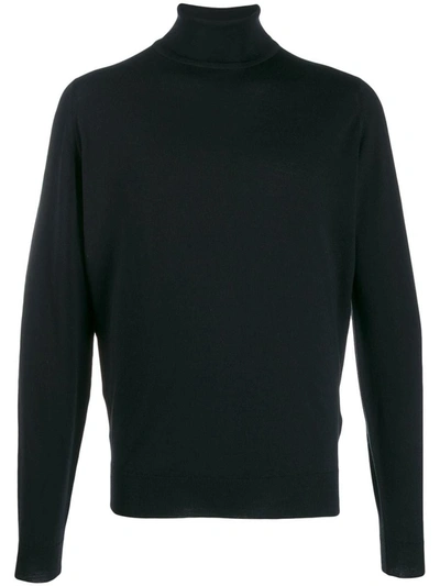 Shop John Smedley Wool Sweater In Black