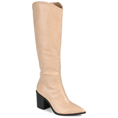 Shop Journee Collection Collection Women's Tru Comfort Foam Wide Width Daria Boot In Beige