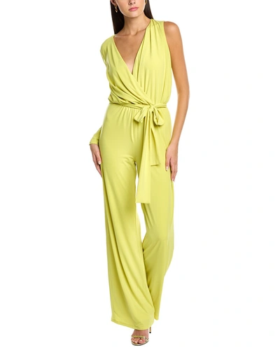 Shop Halston Felix Jersey Jumpsuit In Yellow