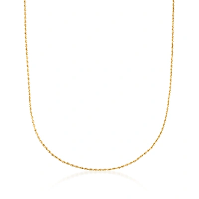 Ross-simons 2mm 14kt Yellow Gold Rope Chain Necklace In Gold