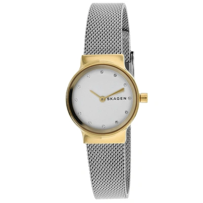 Shop Skagen Women's White Dial Watch In Gold