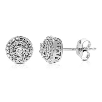 Shop Vir Jewels 1/10 Cttw Round Cut Lab Grown Diamonds Stud Earrings In .925 Sterling Silver Beautiful Prong Setting