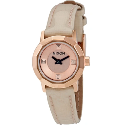 Shop Nixon Women's Mini B Rose Gold Dial Watch In Pink