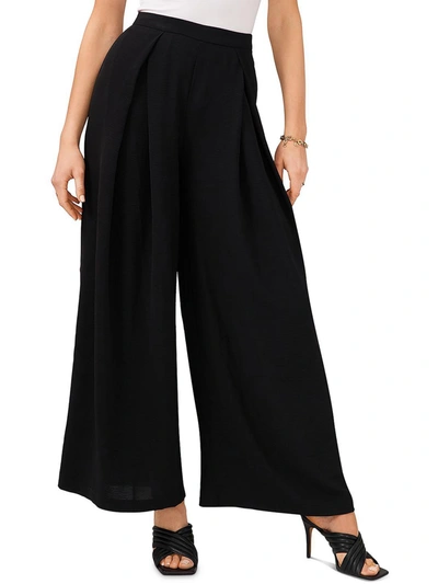 Shop Vince Camuto Womens Crepe High-rise Wide Leg Pants In Black