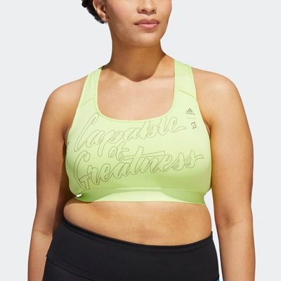 Shop Adidas Originals Women's Adidas Capable Of Greatness Bra (plus Size) In Yellow