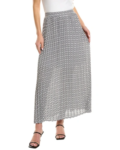 Shop Nydj Pleated Midi Skirt In Grey