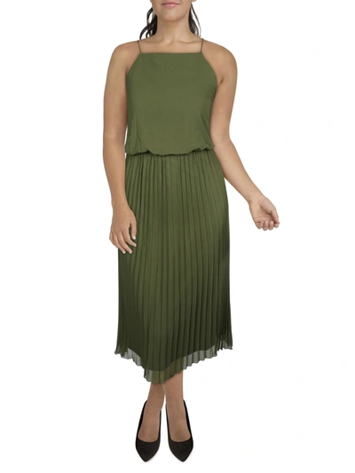 Shop Sam Edelman Womens Sleeveless Calf Midi Dress In Green