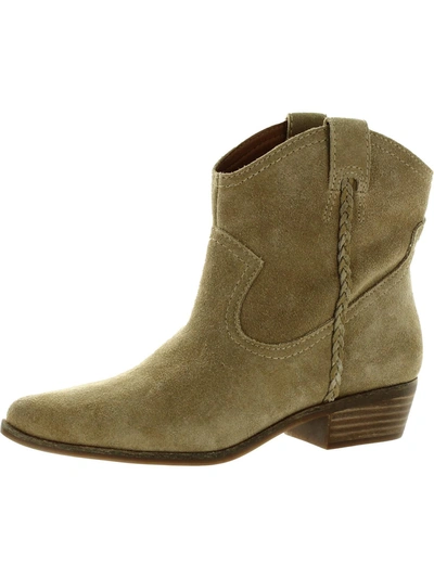 Shop Lucky Brand Hadrya Womens Pointed Toe Ankle Cowboy, Western Boots In Green