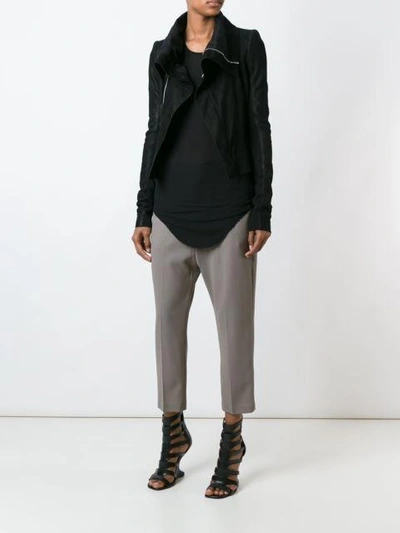 Shop Rick Owens Cropped Trousers - Grey