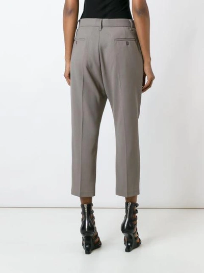 Shop Rick Owens Cropped Trousers - Grey