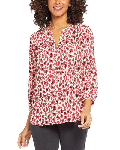 Shop Nydj Pintuck Blouse In Pink