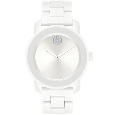Shop Movado Women's Bold Ceramic Silver Dial Watch