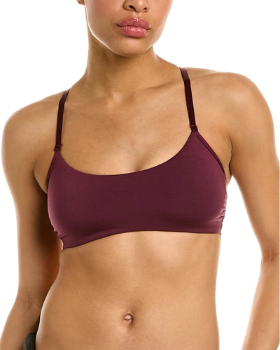 Commando Butter + Lace Racerback Bralette In Pinot In Red