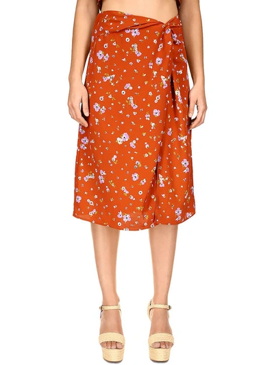 Shop Sanctuary Womens Floral Print Mid Calf A-line Skirt In Multi