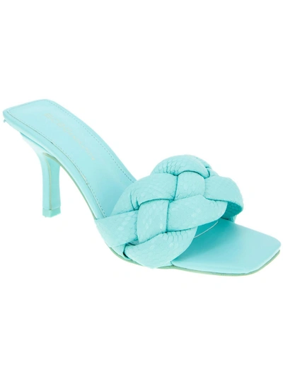 Shop Bcbgeneration Marlino Womens Leather Stiletto Slide Sandals In Multi