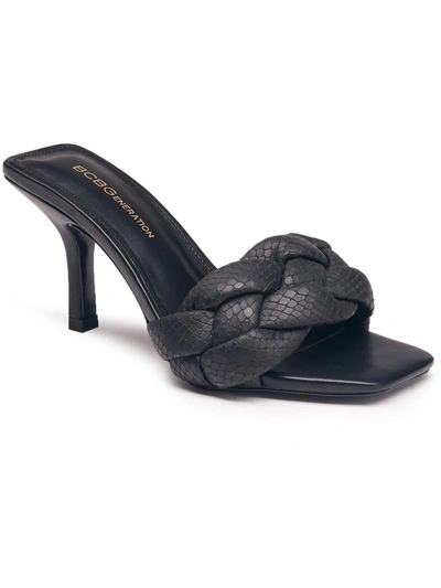 Shop Bcbgeneration Marlino Womens Leather Stiletto Slide Sandals In Multi