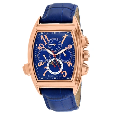 Shop Christian Van Sant Men's Grandeur Blue Dial Watch