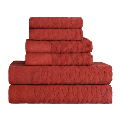 Shop Superior Turkish Cotton Infinity Jacquard Assorted 6-piece Towel Set