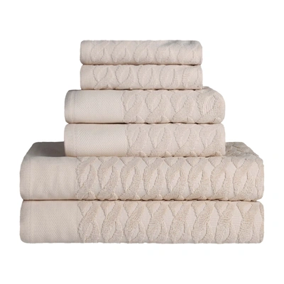 Shop Superior Turkish Cotton Infinity Jacquard Assorted 6-piece Towel Set