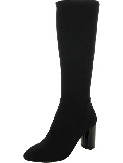 Shop Nydj Tivi Womens Dressy Pull On Knee-high Boots In Black