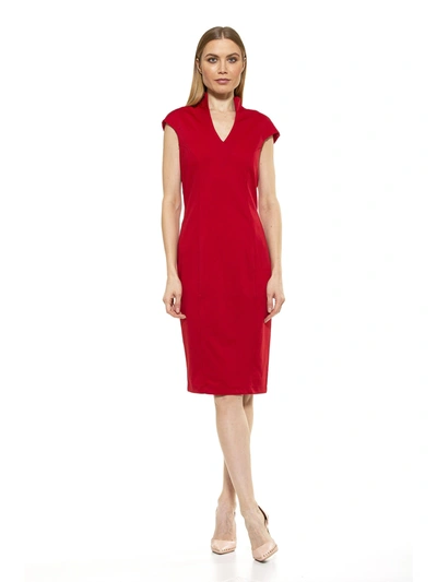 Shop Alexia Admor Katrina Midi Dress In Red