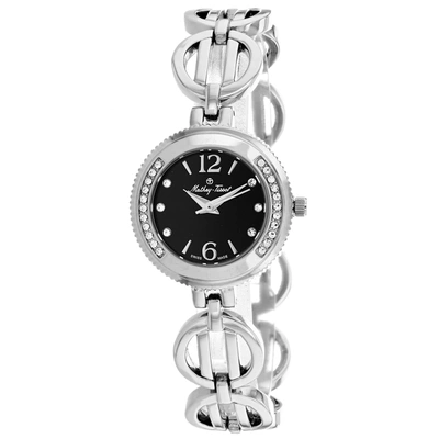 Shop Mathey-tissot Women's Fleury 1496 Black Dial Watch In Silver