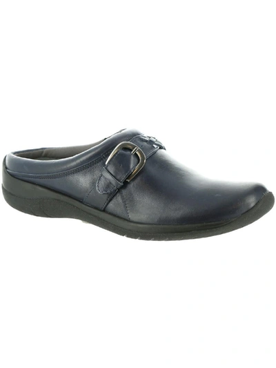 Shop David Tate Orion Womens Leather Braided Clogs In Blue