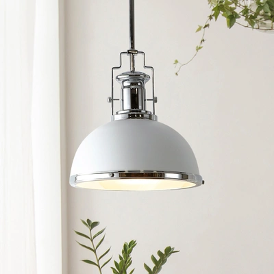 Jonathan Y Homer 10" Iron/glass Adjustable Vintage Classic Led Pendant