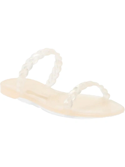 Shop Stuart Weitzman Braida Womens Open Toe Slip On Jelly Sandals In Beige