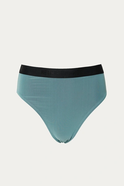 Shop Beth Richards Mesh Overlay Kim Bikini Bottom In Mint In Green