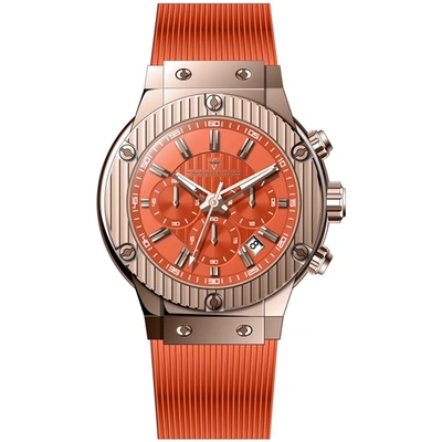 Shop Christian Van Sant Men's Monarchy Orange Dial Watch In Multi