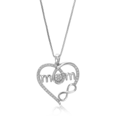 Vir Jewels 1/6 Cttw Lab Grown Diamond Heart Pendant Necklace .925 Sterling Silver 3/4 Inch With 18 Inch Chain In Silver
