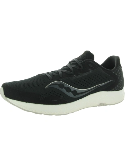 Shop Saucony Freedom 4 Mens Mesh Gym Running Shoes In Black