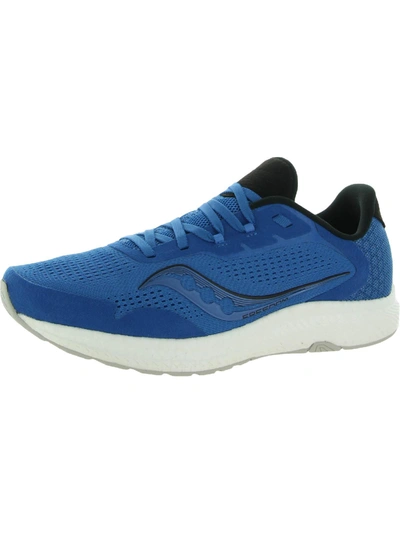 Shop Saucony Freedom 4 Mens Mesh Gym Running Shoes In Blue