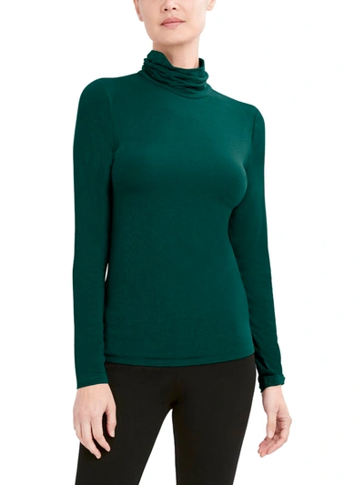 Shop Bcbgmaxazria Womens Knit Lightweight Turtleneck Top In Green