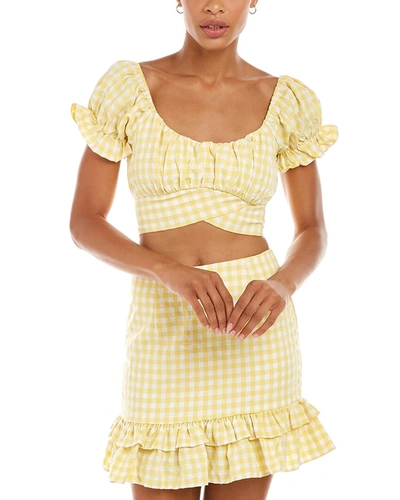 Shop Kerrick Crop Top In Yellow