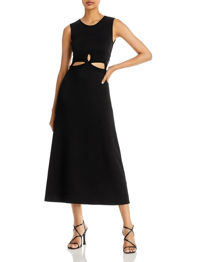 Shop Fore Petites Womens Cut-out Long Maxi Dress In Black