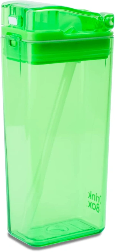 Precidio Design Drink In The Box Eco-friendly Reusable Juice Box Container, 12 Ounce, Blue