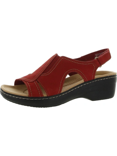 Shop Clarks Merliah Style Womens Cushioned Footbed Open Toe Wedge Sandals In Multi