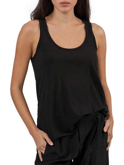 Shop Atm Anthony Thomas Melillo Vintage Jersey Mix Womens Cotton Jersey Tank Top In Black
