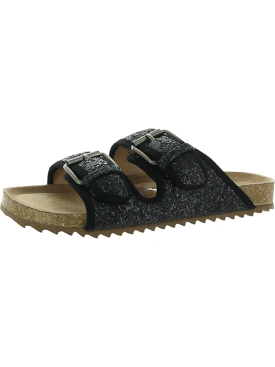 Shop Very G Paula Womens Open Toe Casual Slide Sandals In Black