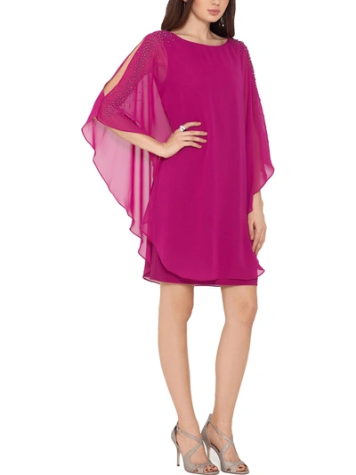 Shop X By Xscape Petites Chiffon Sheath Cocktail And Party Dress In Pink