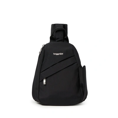 Shop Baggallini Medium Sling Crossbody Backpack In Black